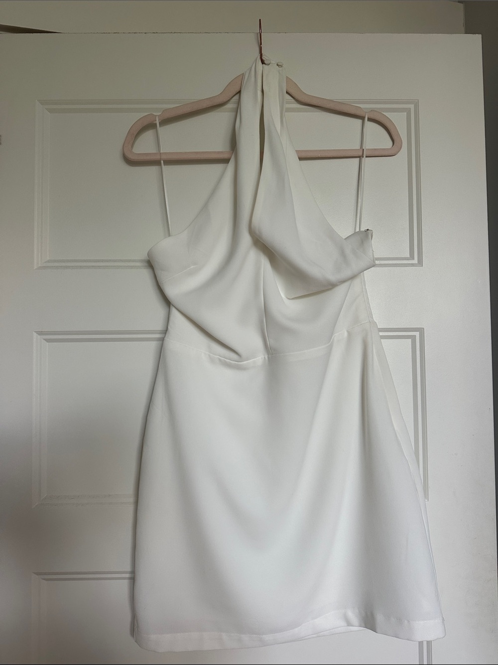 TCEC Ivory Backless Halter Dress